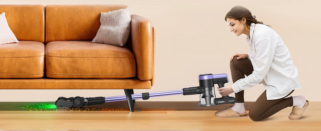 500W/55KPA Self-Standing Cordless Vacuum Cleaner,60 Mins Handheld Vacuum Cleaners,Smart LED Screen Vacuum for Rug/Fur
