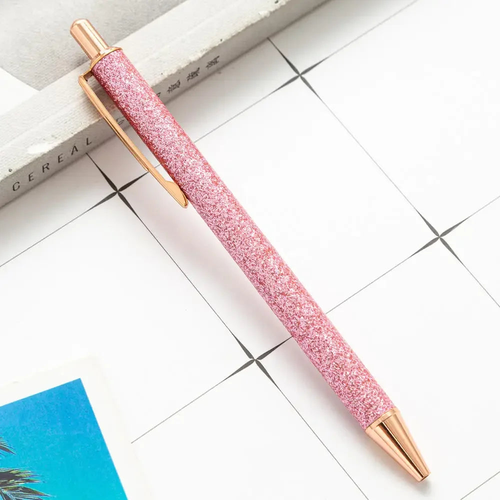 Classic Design Ballpoint Pens Commercial Metal Ballpoint Pen Luxury Portable  Rotating Automatic Ball Pen Exquisite Writing Tool