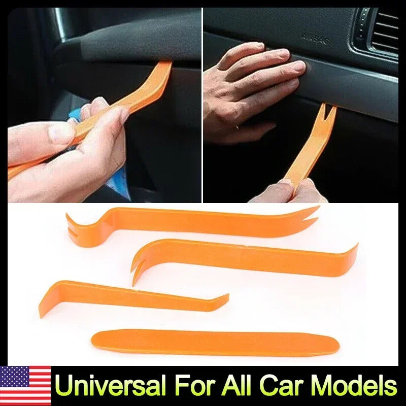 4PCS Plastic Car Trim Removal Tool Interior Dashboard Door Window Panel Clip Set Auto Dismantle Tools Kit Car Radio Door 0.5cm