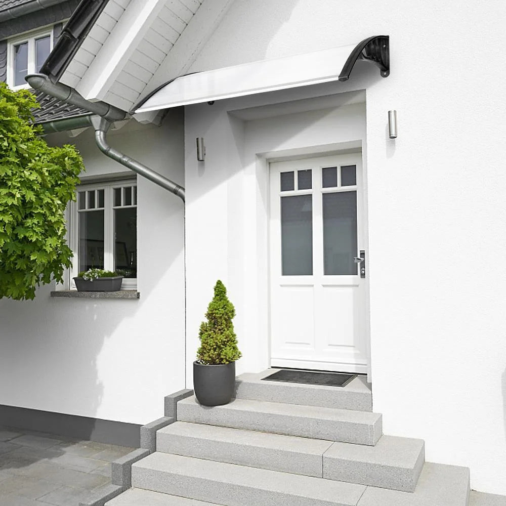 Window Door Awning Canopy Front & Back Porch Shade PC Cover Overhang Awning for Rainproof Sun Shade Snow Protection