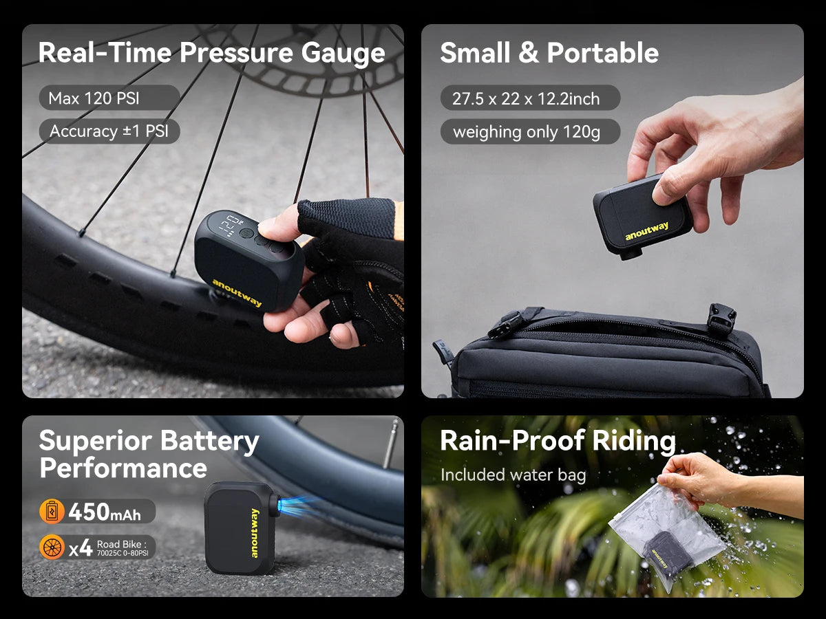 anoutway AT1 Pro Cordless Bike Tire Inflator
