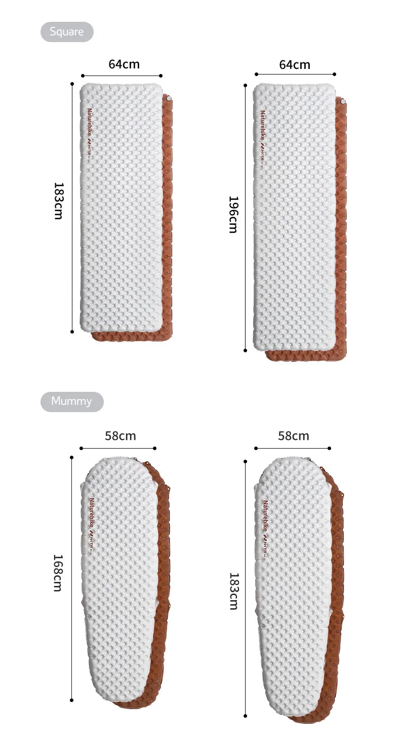 Naturehike Inflatable Mat Ultralight 5.8 High R Value Warm Sleeping Pad Portable Outdoor Camping Tent Single Moisture-proof Mats