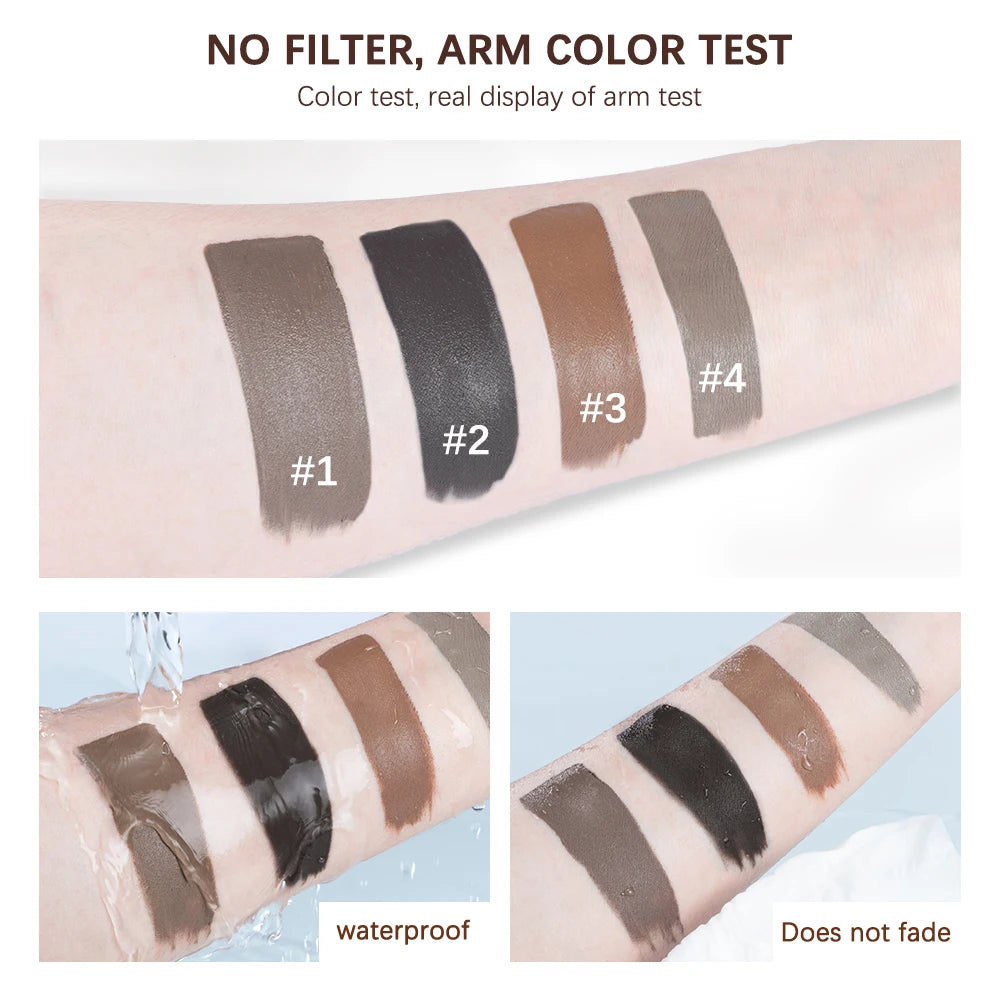 Lakerain Waterproof Eyebrow Gel, Long Lasting Highly Pigmented Liquid Brow Makeup in Natural Black and Brown