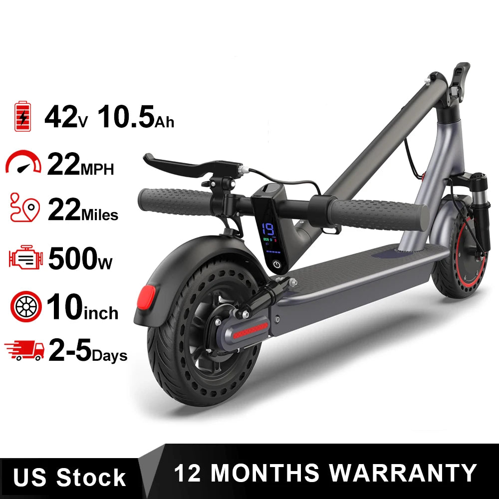 10" Electric Scooter for Adults, 500W