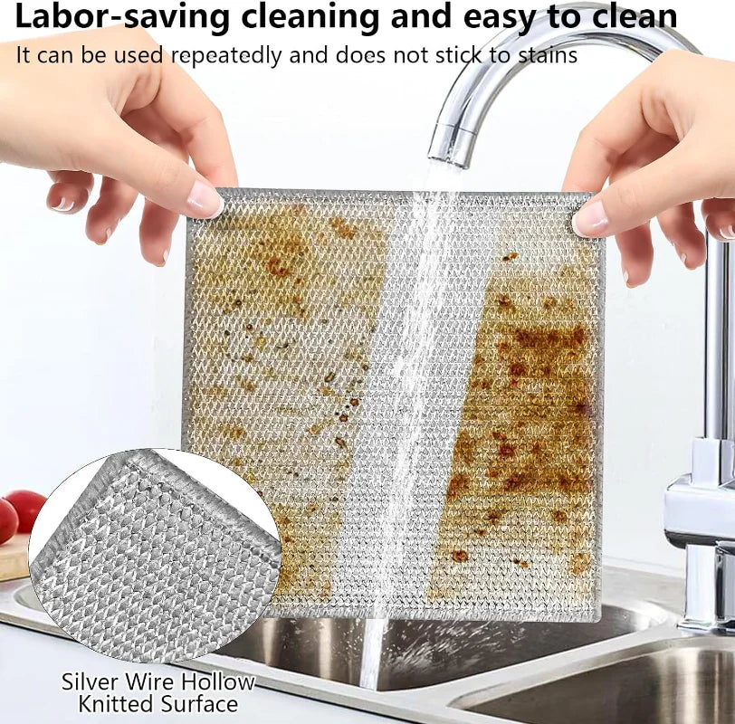 Double-Sided Steel Wire Dish Cleaning Cloths