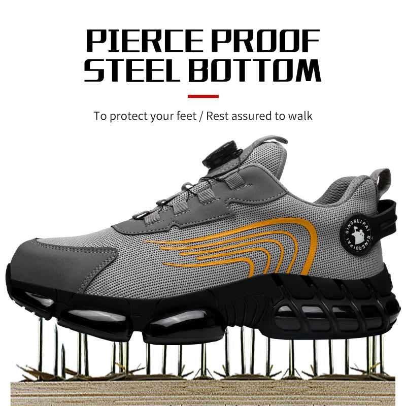 Steel Toe Slip-On Work Shoes, Puncture Resistant