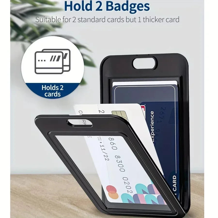 Retractable Double-Sided ID Card Holder