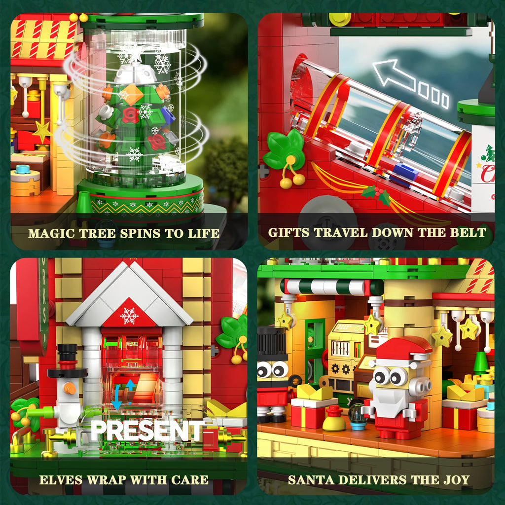 KAVOWORLD Christmas Present Factory House Building Blocks Set 2782PCS DIY Assembly Bricks Toy for Christmas Gift Home Decoration