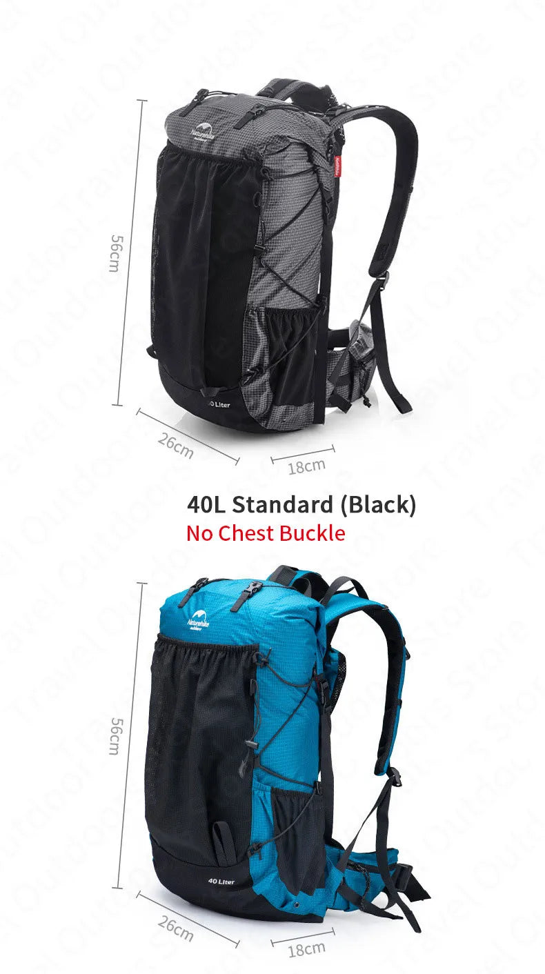 Outdoor Mountaining Backpack Waterproof High Capacity Sports Climbing Ultralight Hiking Travel Bag With Rain Cover