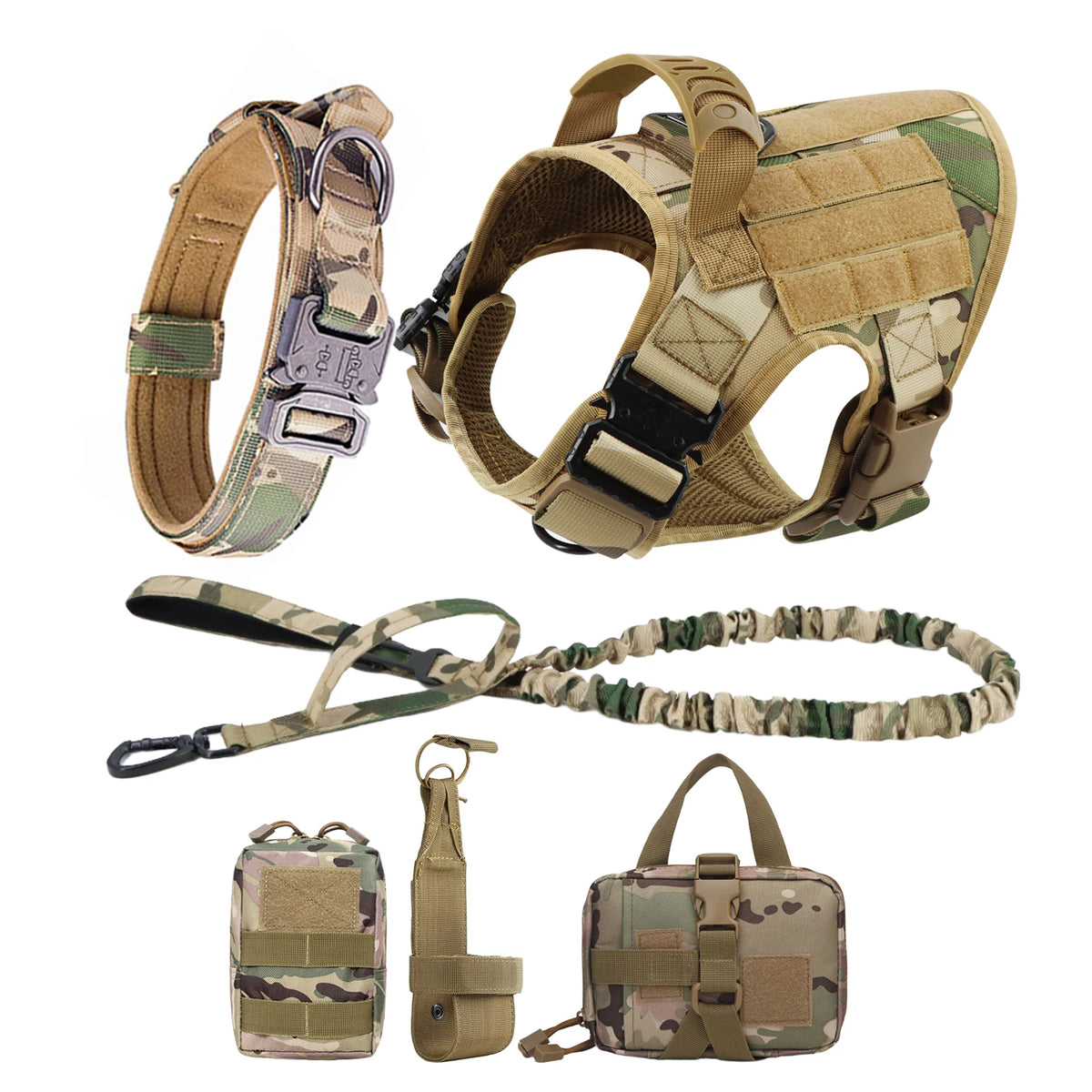 Dog Harness and Leash Set with Collar, Training and Walking Vest for Medium and Large Dogs