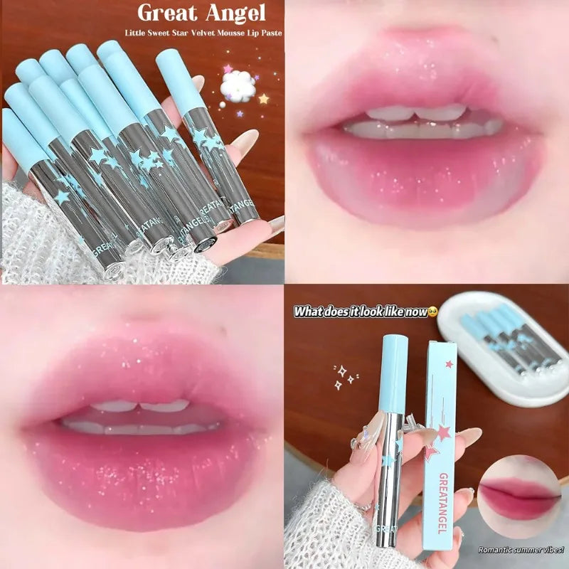 Punk Green Matte Lipstick Soft Mist Mousse Velvet Lip Glaze Long-lasting Not Easy to Sticky Lip Gloss Halloween Makeup Cosmetics