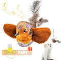 Hanging Bird Cat Toy with Catnip, Interactive Squeaky Self-Play Teaser for Kittens