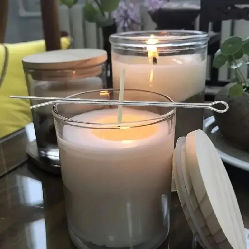 Main 20Pcs/Lot Candle Wick Holders Candle Wick Fixer Cotton Wick Fixed Iron Clip Stabiliser DIY Candles Making Device Tool Accessories