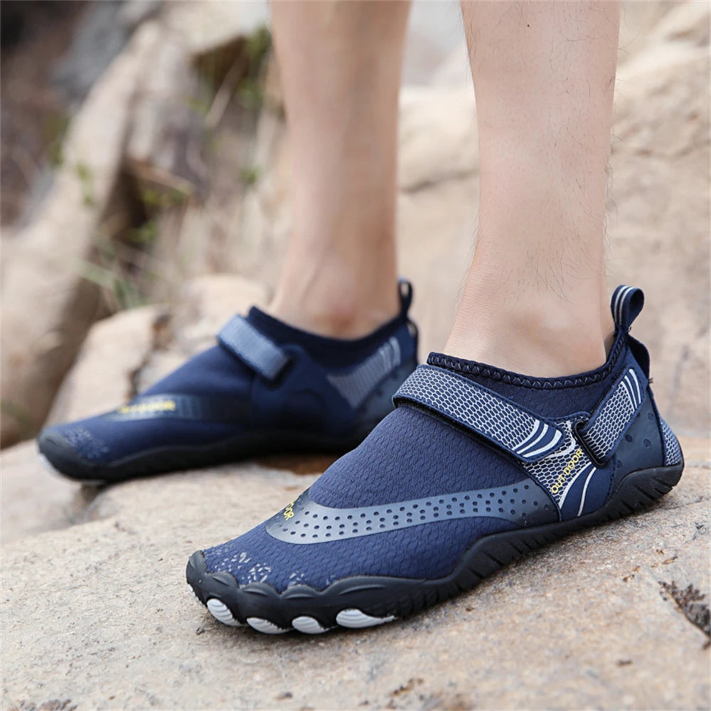 Men's Quick-Dry Non-Slip Water Shoes, Lightweight Barefoot Aqua Sneakers for Swimming and Wading
