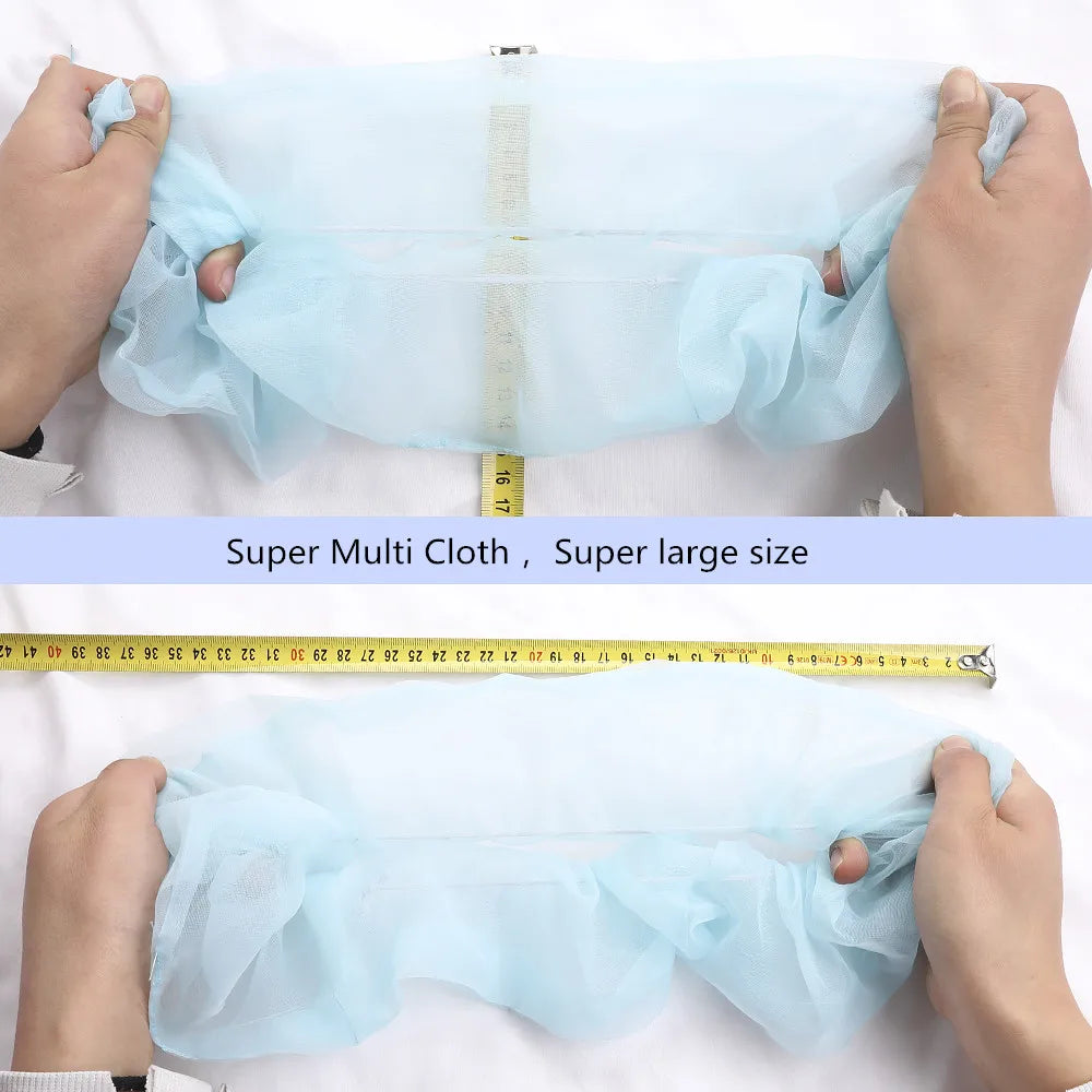 Spring summer organza hair scrunchie large fairy chiffon women Elastic Hair Band Ponytail Holder Hair Tie Girl Gum Accessories
