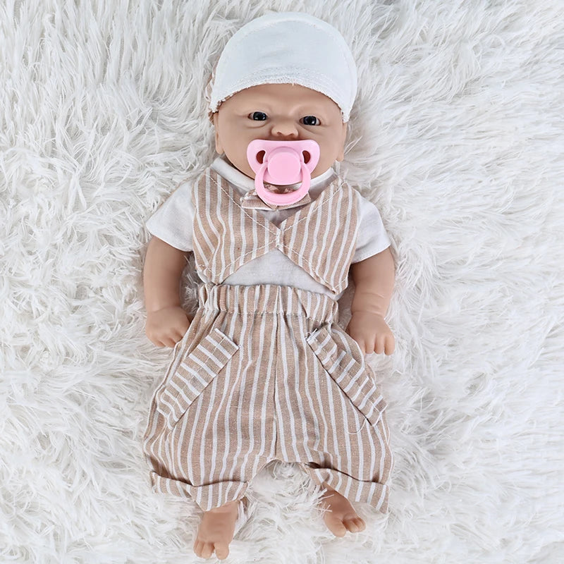 Unpainted Full Body Silicone Reborn Baby Dolls Lifelike Newborn Doll Baby DIY Blank Kit for Children Christmas Toys