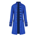 Men Steampunk Gothic Victorian Jacket Vintage Tailcoat Medieval Frock Coat Uniform Renaissance Halloween Pretend Play Costume
