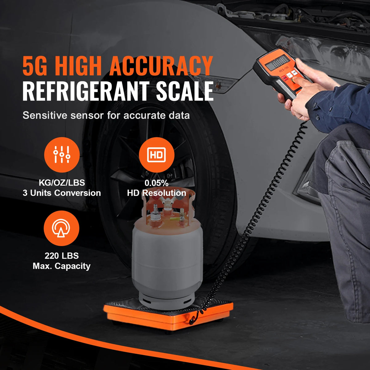 SucceBuy 220 lb Refrigerant Charging Scale