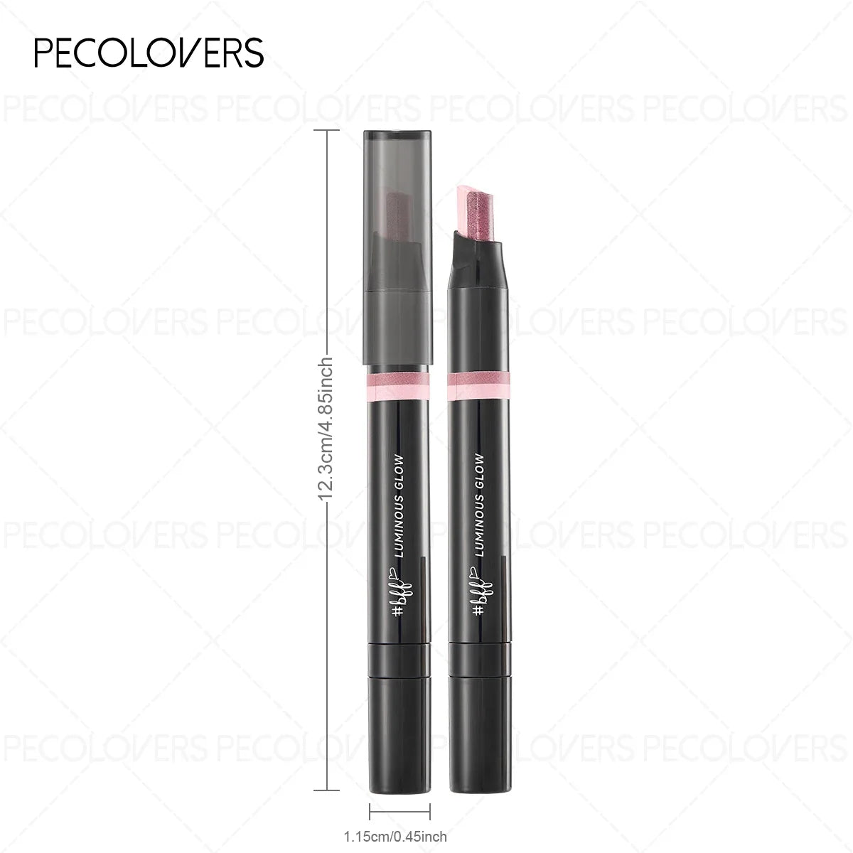 1PC Glitter Double Color Eyeshadow Stick Metallic Gradient Waterproof Two Tone Long Lasting Shimmer Shadow Pen 2 in 1 Eye Makeup