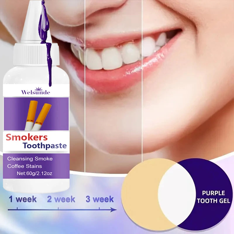 2 Packs Whitening Teeth Toothpaste, Gently Reduce Smoke & Coffee Stains, Toothpaste for Deep Cleaning & Brighter Smile, Purple Remineralizing Hydroxyapatite Toothpaste, with Minty Fresh Breath, Gentle on Gums, Ideal Oral Hygi
