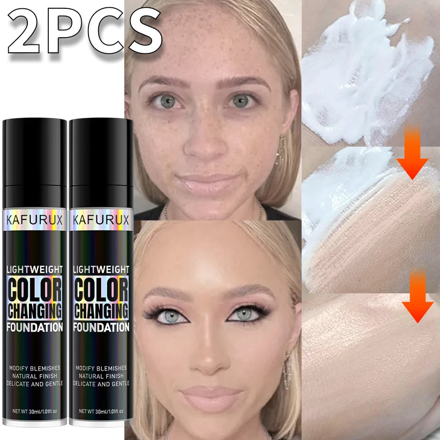 Color-Changing Matte Liquid Foundation, 2 Pack