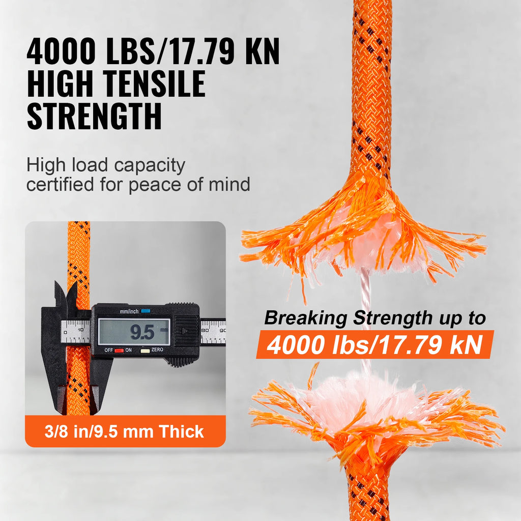 SucceBuy 120ft Double-Braid Polyester Rope