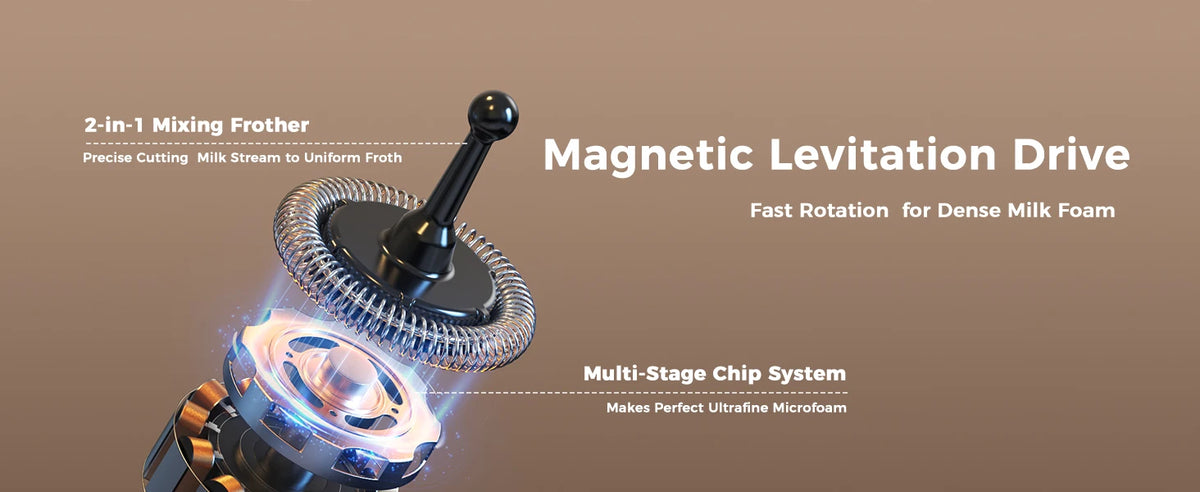 Electric Milk Frother Automatic Rotary Foamer for Coffee Cappuccino Latte Hot and Cold Foam Maker Split Type Milk Foamer