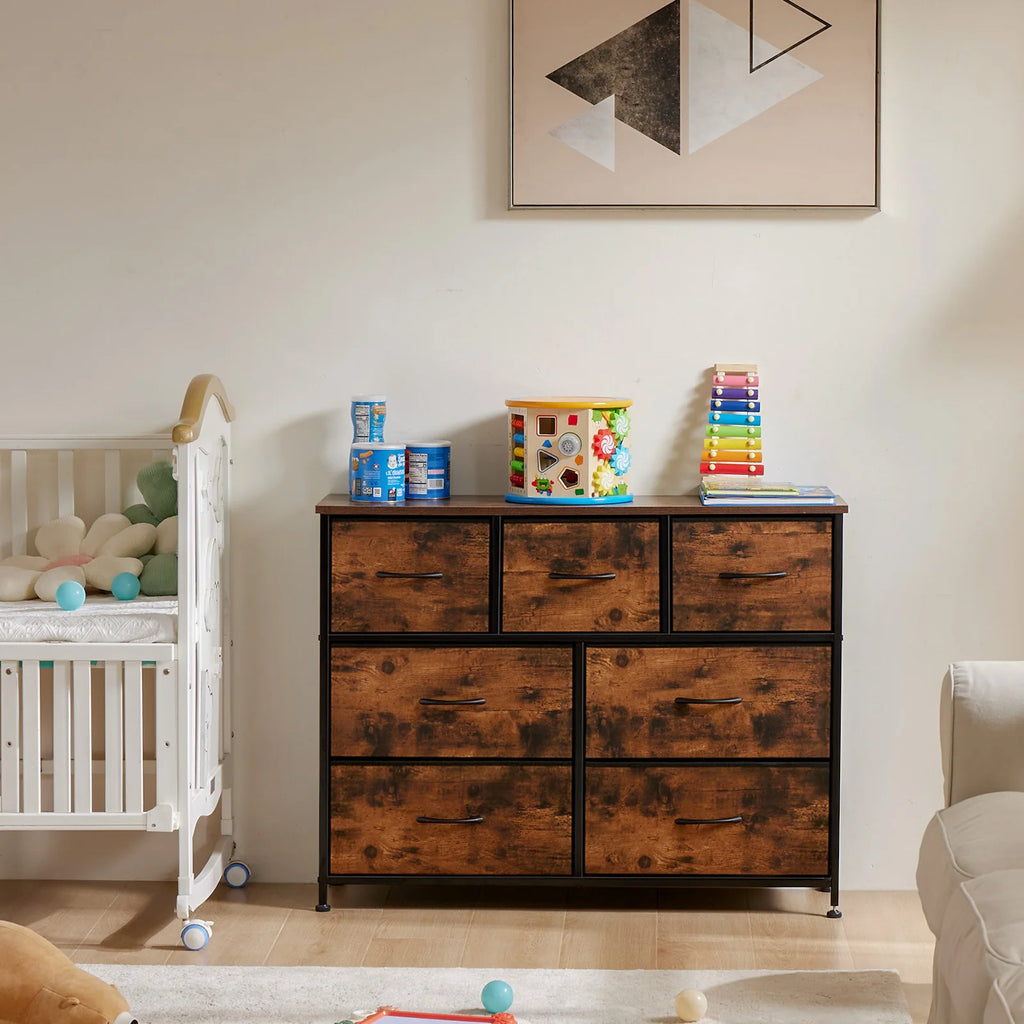 7-Drawer Fabric Dresser for Bedroom