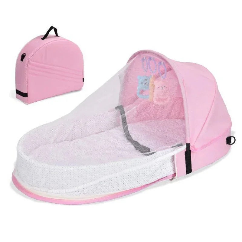 Portable Foldable Baby Bassinet, Travel Crib Bed for Newborns