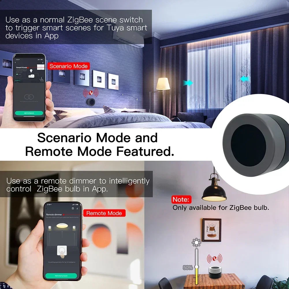 MOES Zigbee Smart Knob Switch, Wireless Scene Controller for Home Automation