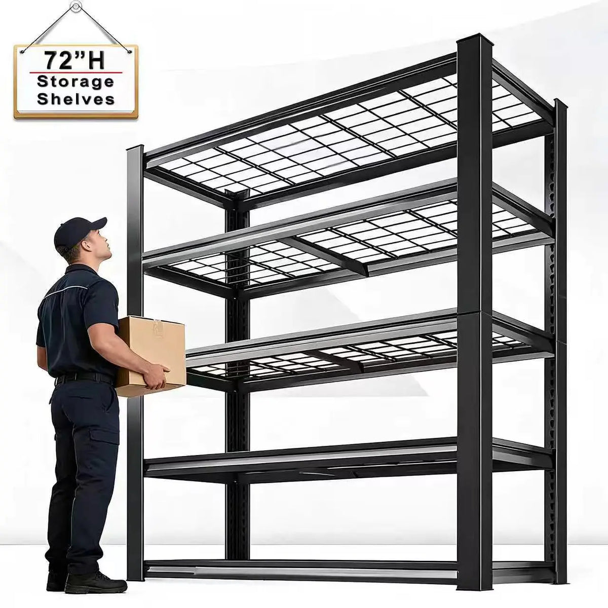 Nnovaroom 72" Adjustable Metal Shelving Unit