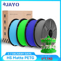 JAYO 4 Rolls High Speed Matte PETG 3D Printer Filament High Flow Speedy 50-600mm/s Matte Effect PETG 3D Printing Mateials for 3D Printer & Pen