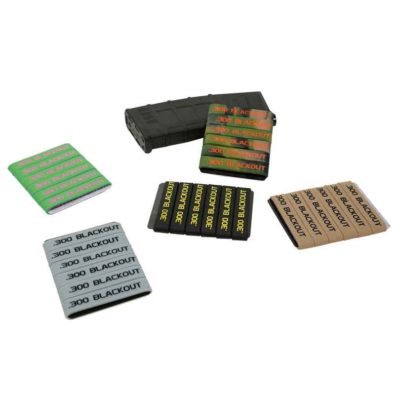 6/12 Pack Magazine Marking Band for 5.56 Nato 300 Blackout Magazine Marking Rubber Band Muti-Colors US Fast Shipping