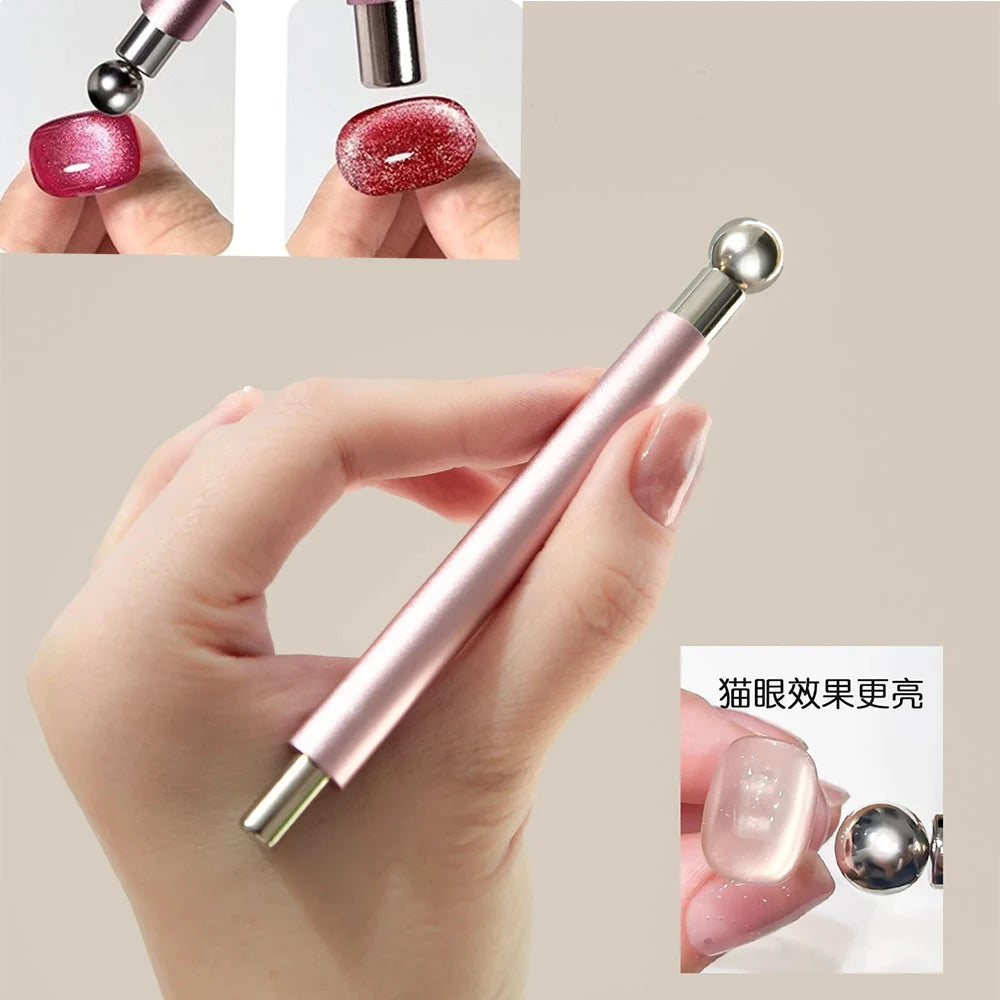 Double-Head Cat Eye Nail Magnet Pen