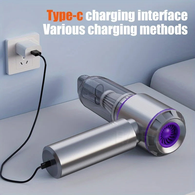 Brushless Cordless Handheld Vacuum 30000Pa, 4-in-1 Car and Home Vacuum for Pet Hair