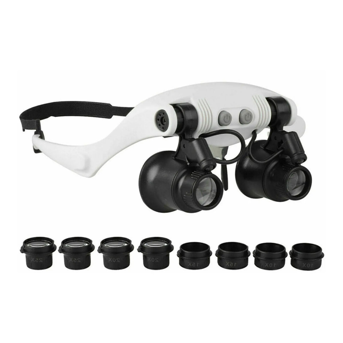 LED Jeweler's Loupe Magnifier, 10X to 25X