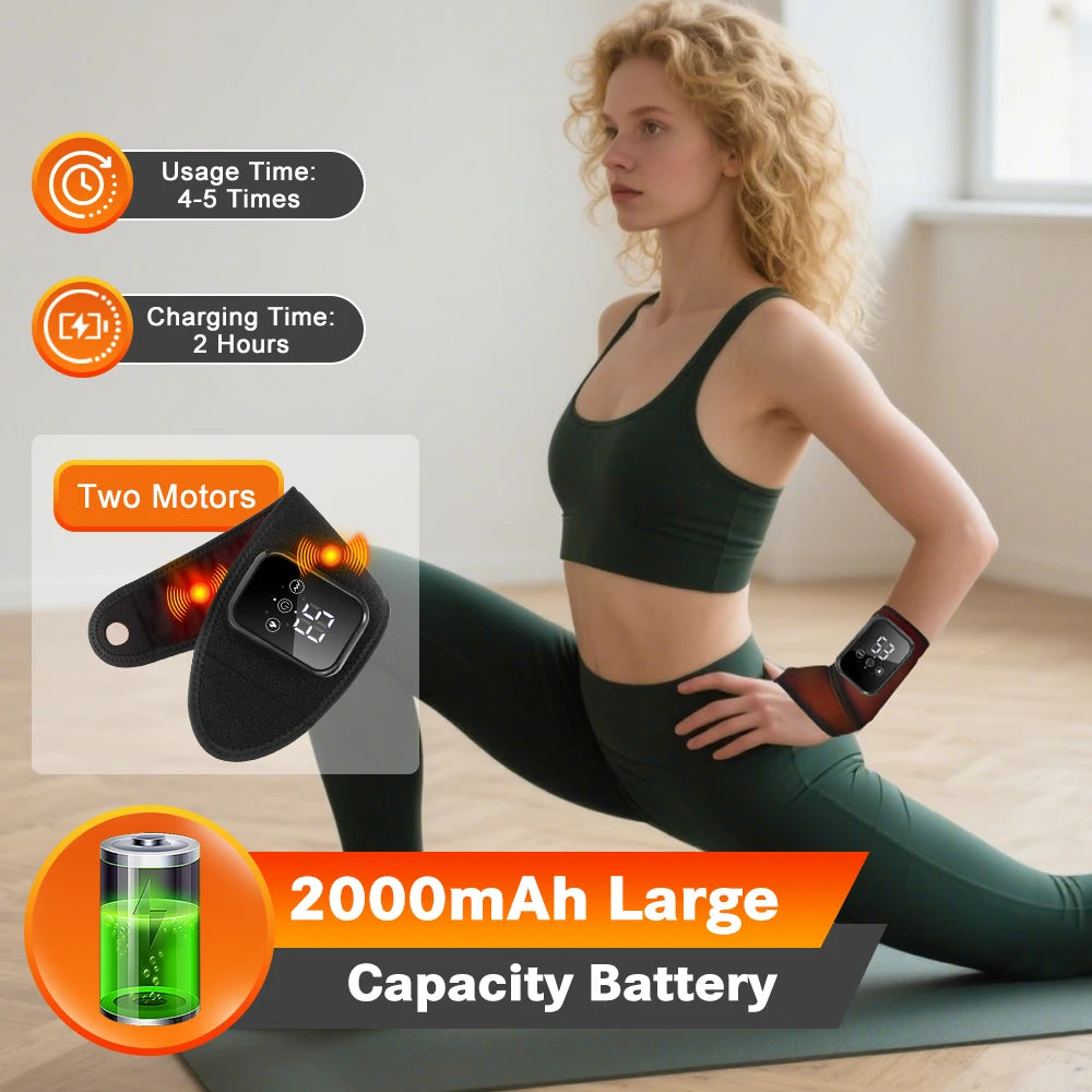 Cordless Heated Wrist Massage Wrap, Thermal Hand Warming Support Belt