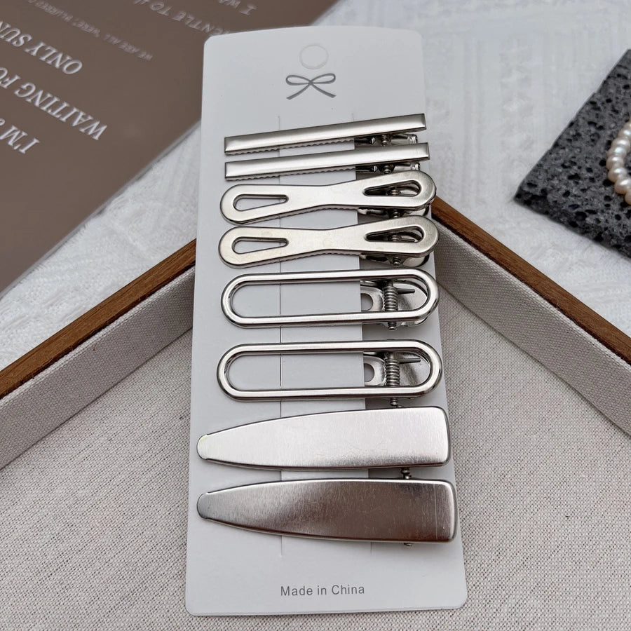 Silver Metal Duckbill Hair Clips