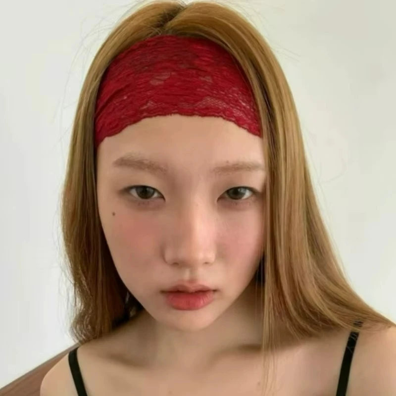 Wide Lace Elastic Headband