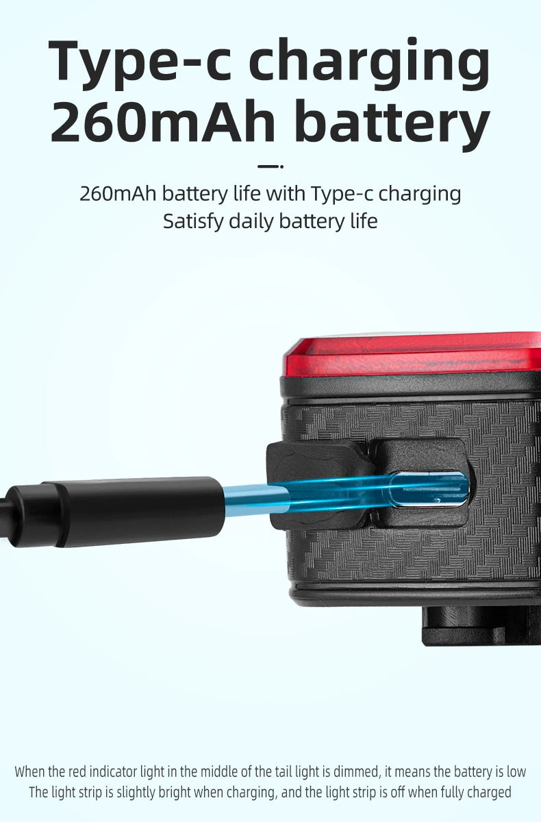 ROCKBROS Smart Brake-Sensing Bike Tail Light