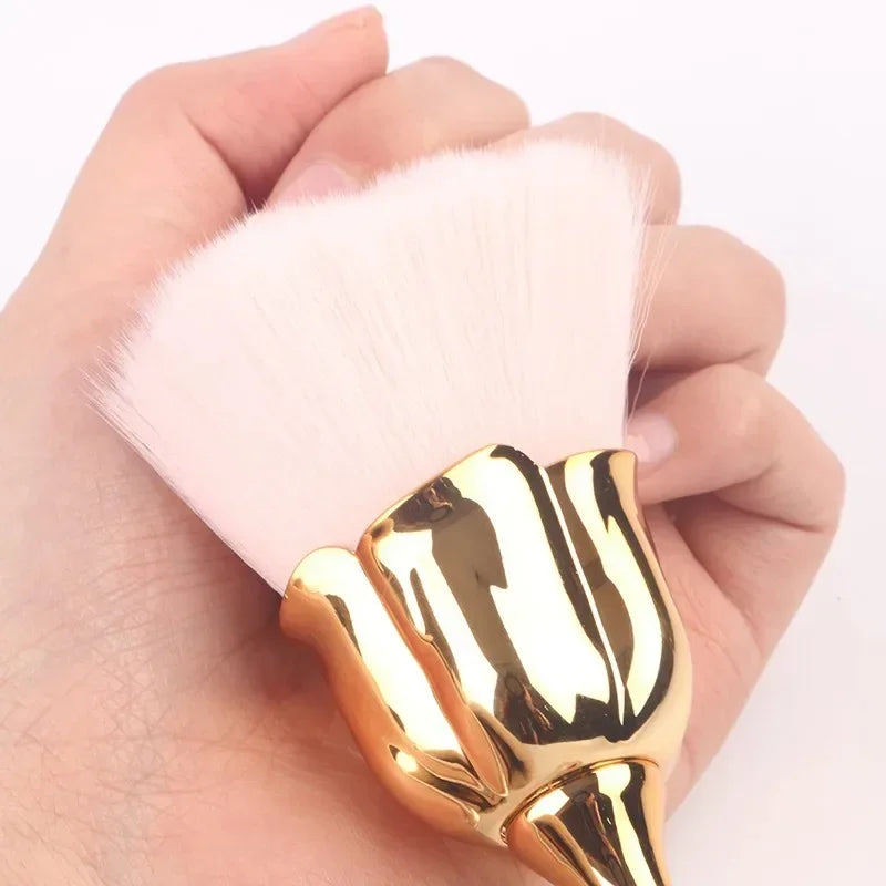 Fashion Rose Shaped Nail Brushes Women Manicure Nail Art Dust Brush Gel Polish Dust Cleaning Nail Brushes Tool Nail Supplies