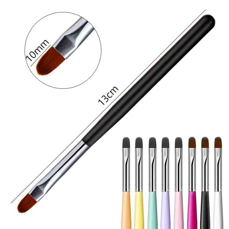 Nail Art Brush Pen Set 1-9 Pieces, Gel Builder and Detail Painting Brushes