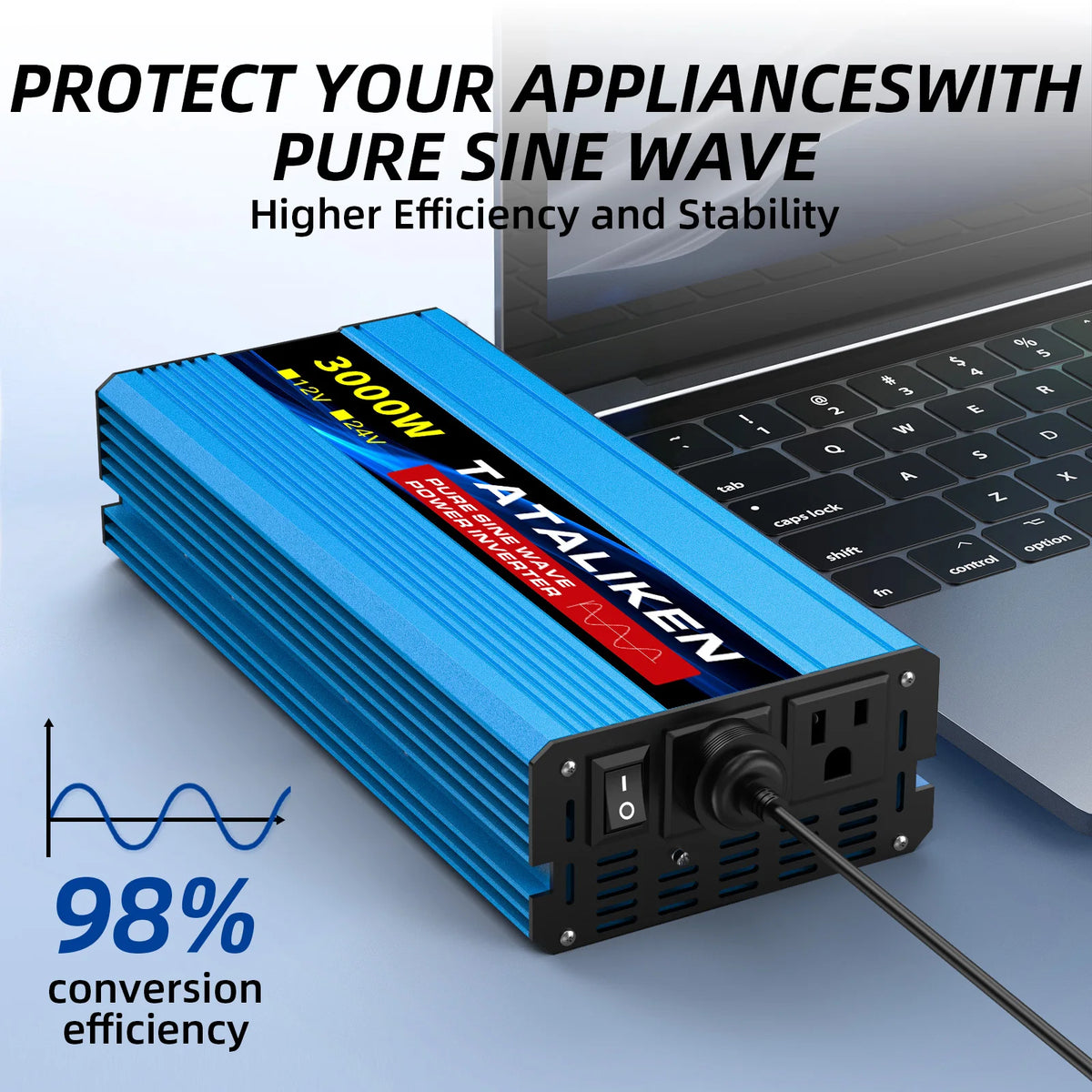 Pure Sine Wave Inverter DC12V To AC110V 60HZ 1000W/1600W/2200W/2500W/3000W/3500W/4000W Power Voltage Converte