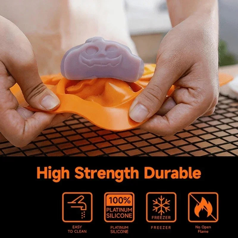 Halloween Silicone Candy Mold – Pumpkin, Skull, Bat and Ghost Shapes