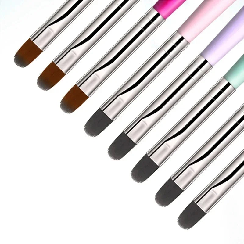 Nail Art Brush Pen Set 1-9 Pieces, Gel Builder and Detail Painting Brushes