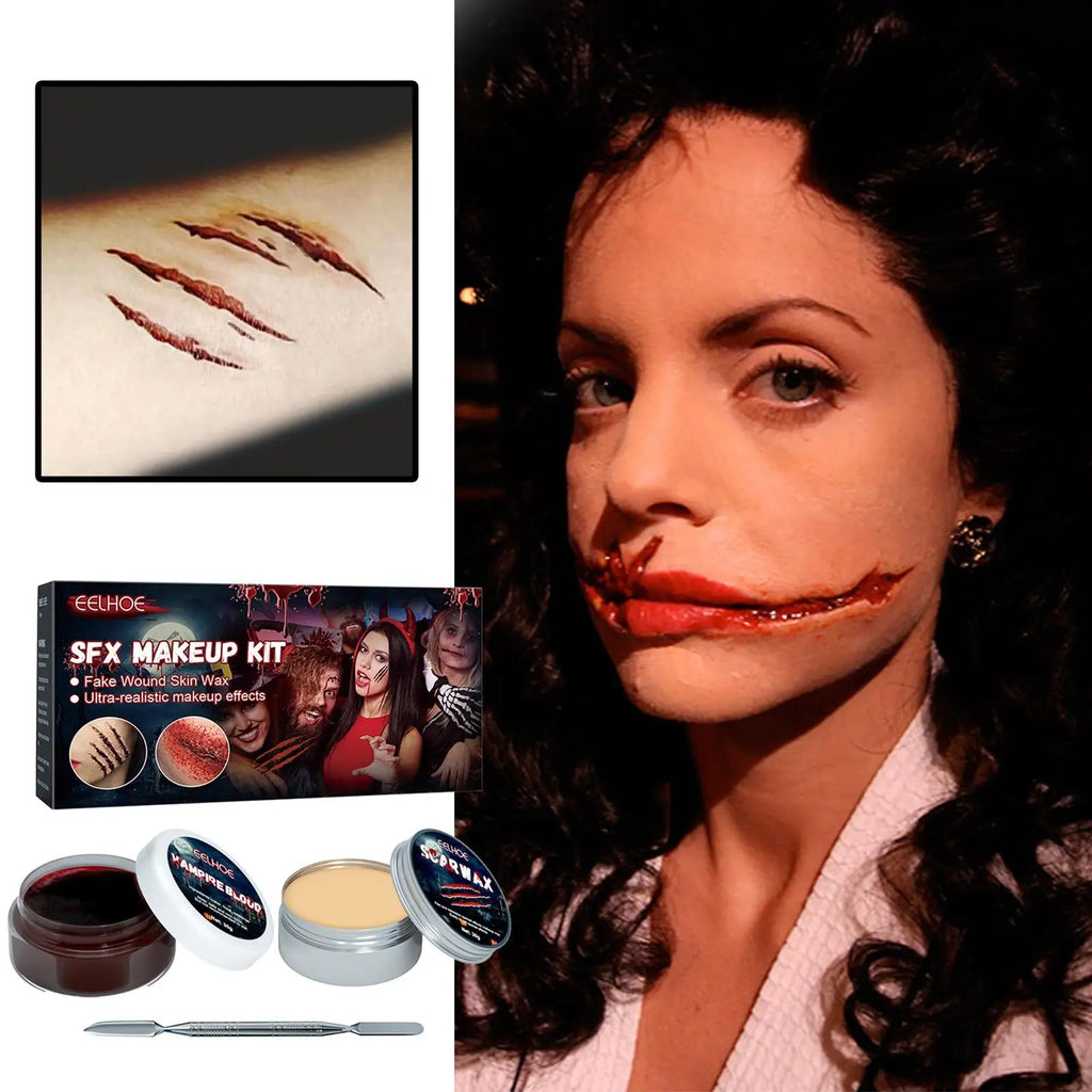 Halloween  Skin Wax Plasma Makeup Kit Scars Wax Special Effects Stage Fake Wound Skin Wax Fake Blood