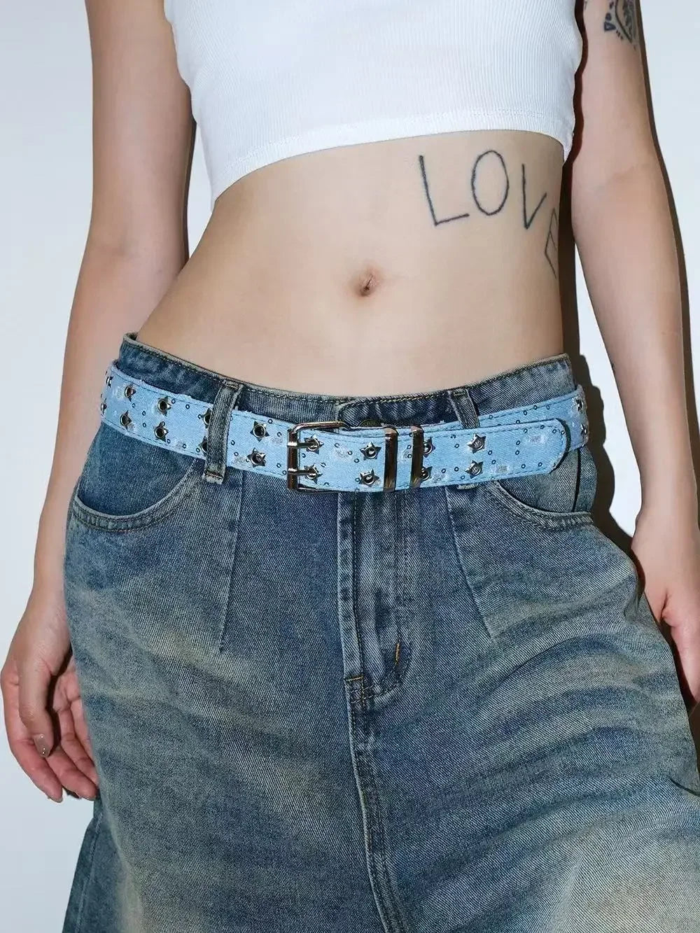Y2K Star Hollow Punk Belt