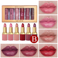 6 Colors Lipstick Set Matte & Glitter Velvet, Waterproof Long-Lasting, Easy Apply, Unisex Gift for Daily, Party, Xmas, Halloween