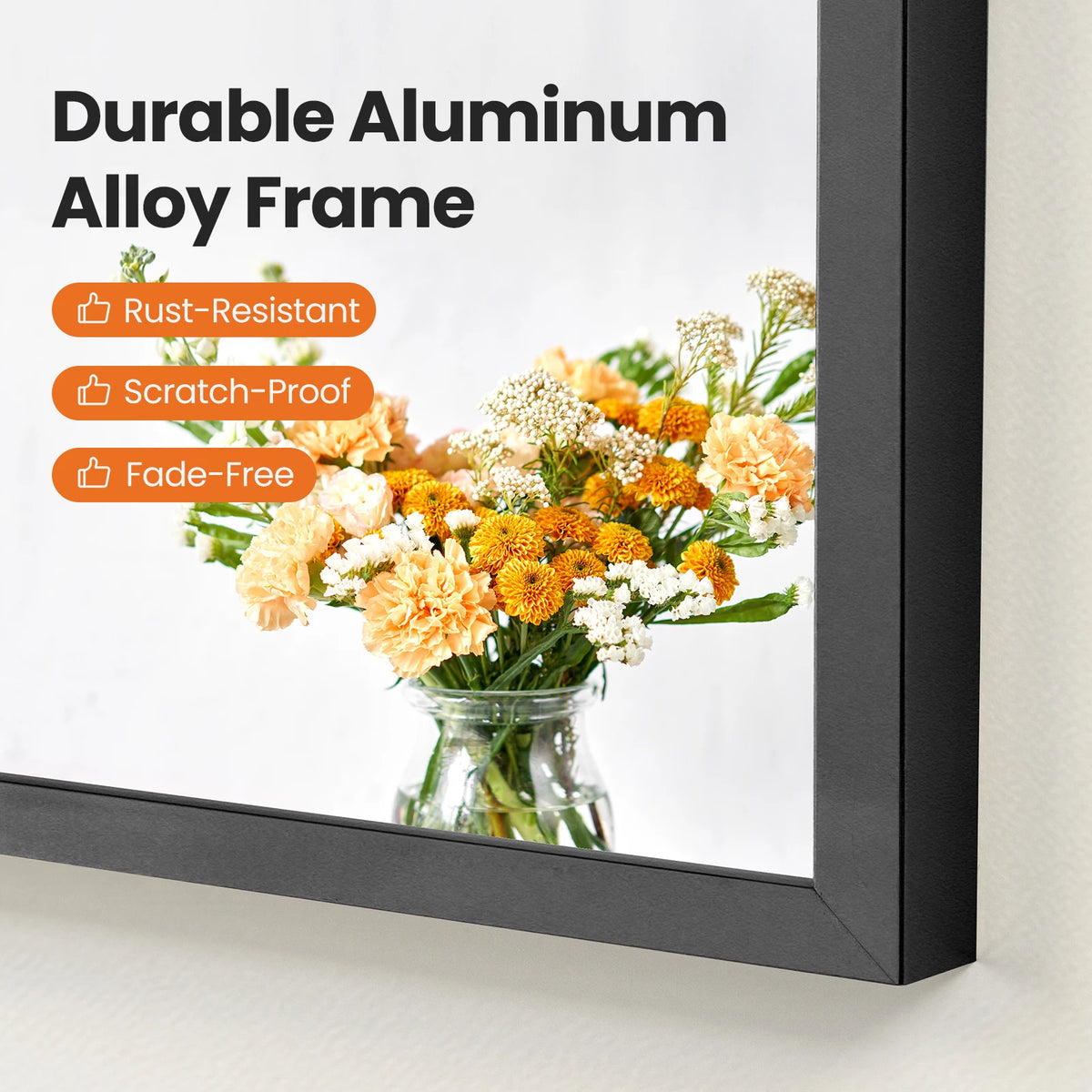 MCQ Arched Bathroom Mirror Over Sink Wall Mounted Aluminum Alloy Frame Horizontal Vertical Hanging Modern Vanity Mirror for Home