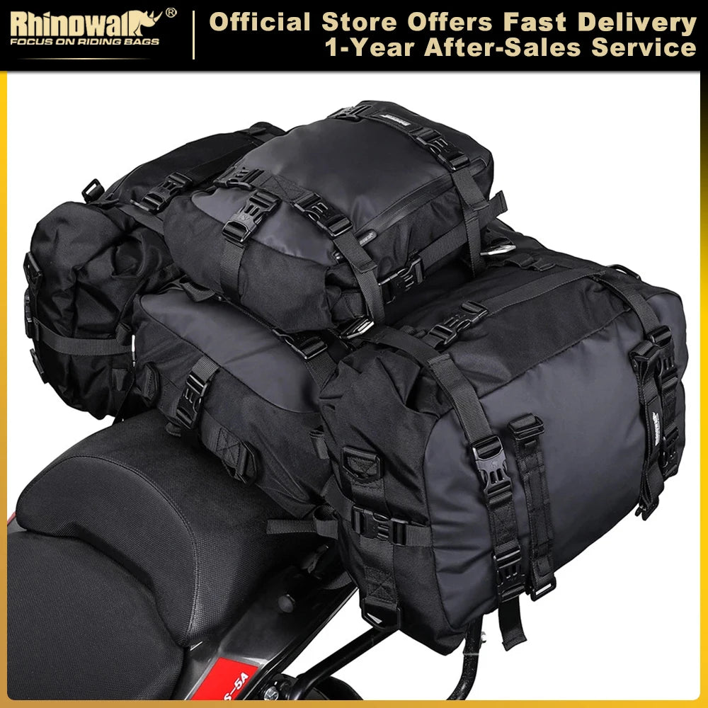 Rhinowalk Motorcycle Rear Seat Bag 10L 20L 30L Waterproof Luggage Pack Motocross Multi-Function Bumper Modification Bale